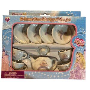 NIB Sweet Princess 10-Piece Princess Porcelain Royal Tea Set For Kids